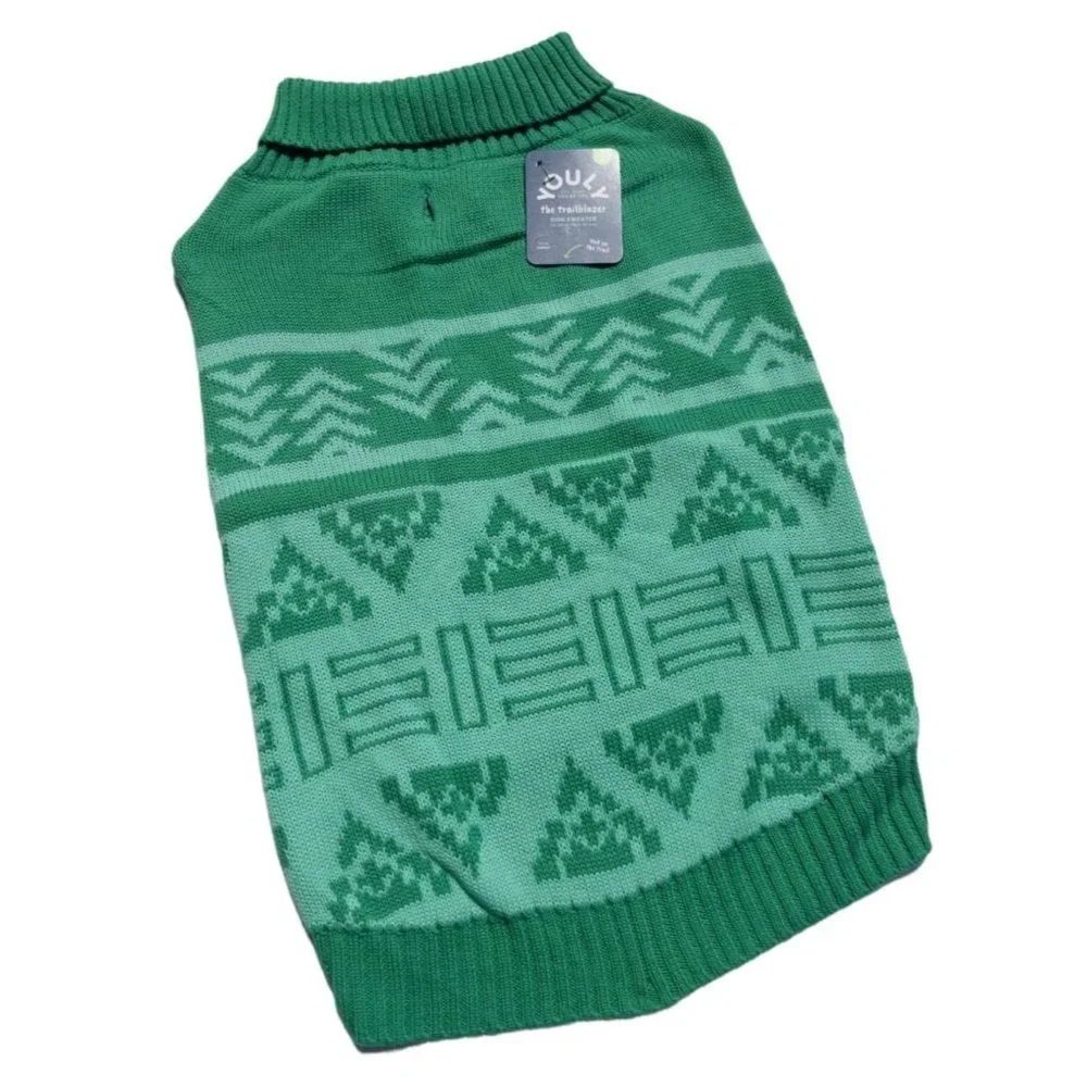 Youly Dog Size Extra Large Trailblazer Teal Green Pet Sweater New